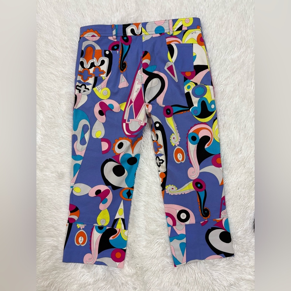 Emilio Pucci Multicolor Abstract Pattern Pants - Picture 2 of 10